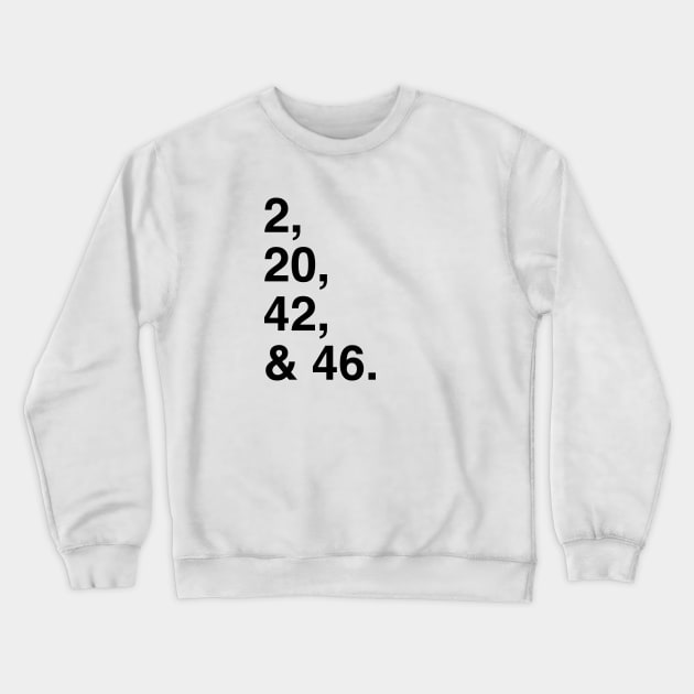 Yankees Core Four Numbers Crewneck Sweatshirt by Kings83